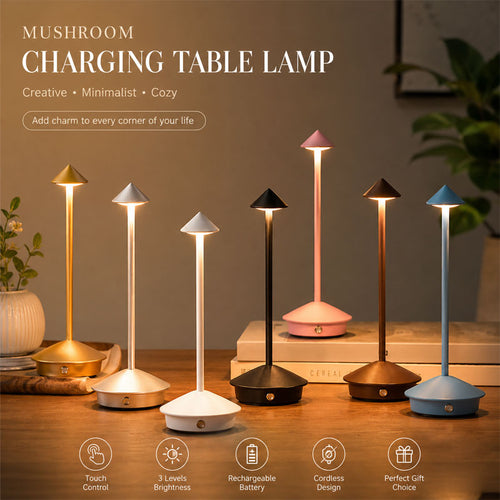 IWASHI 2 Pack Cordless Table Lamps, Rechargeable LED Lighting with 3-Color Dimming