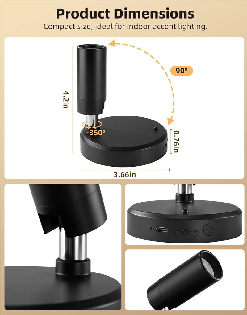 IWASHI Adjustable Indoor Spotlight, Dual Head Wall Uplight for Pictures, Artwork & Ambient Lighting