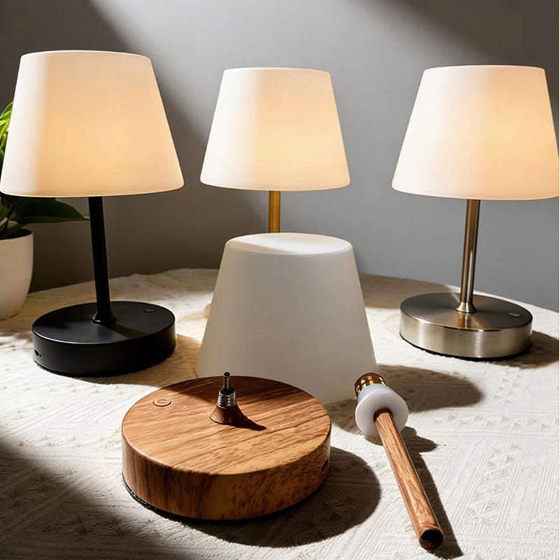 IWASHI  Rechargeable Outdoor Lamp, Touch Dimmable LED Light,3600mAh battery, 3000K warm light with PE shade, portable lamp for bedroom, dining, camping and patio