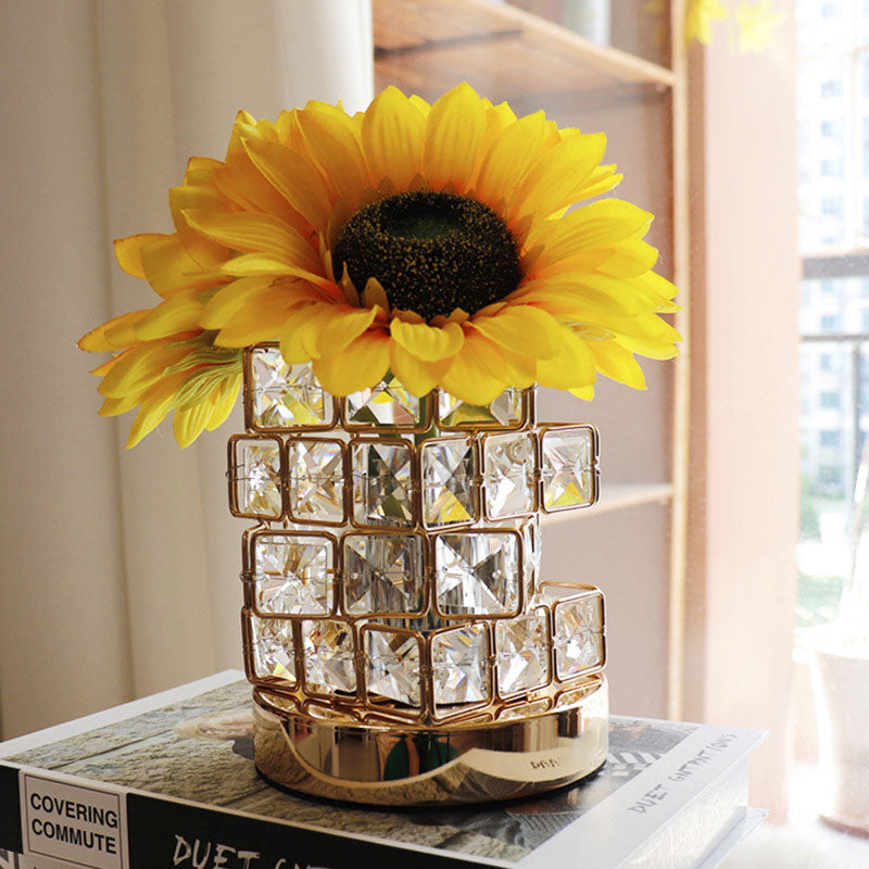 IWASHI Sunflower Flower Lamp, Cordless Rechargeable Lighting with 3-Color Touch Dimming