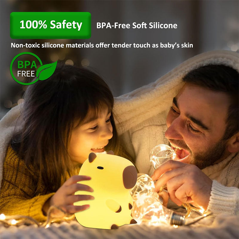 IWASHI Rechargeable Dimmable Bedside Lamp with Touch Control for Kids Lighting