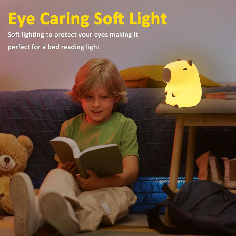 IWASHI Rechargeable Dimmable Bedside Lamp with Touch Control for Kids Lighting