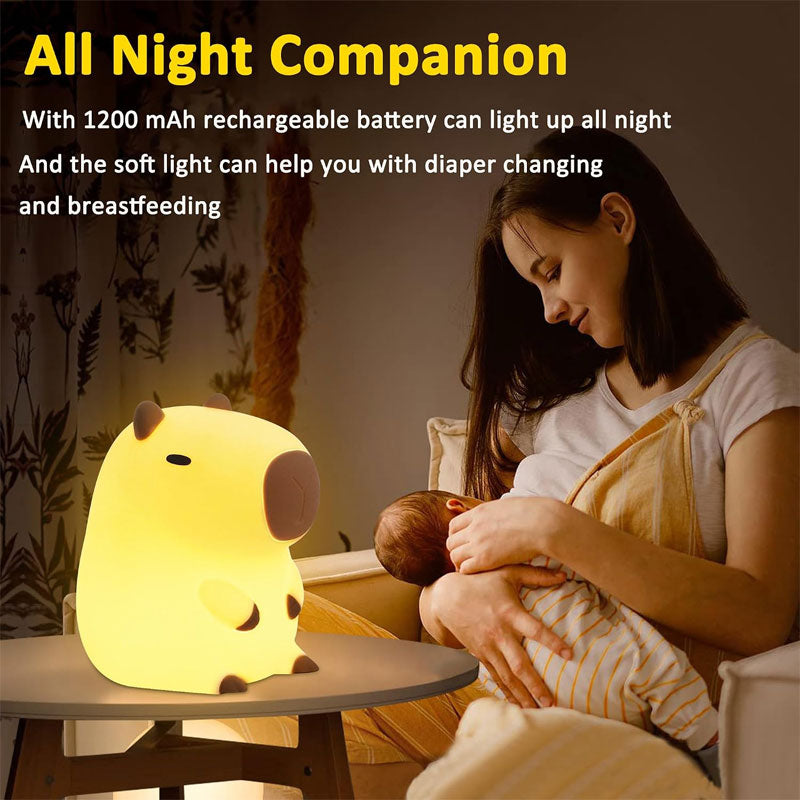 IWASHI Rechargeable Dimmable Bedside Lamp with Touch Control for Kids Lighting