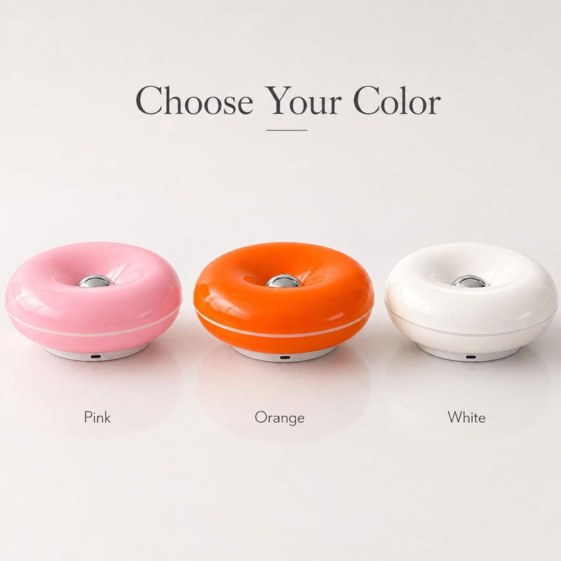 IWASHI Donut Lamp, Cordless Rechargeable Table & Wall Lighting with Touch Dimming and Warm Orange Glow