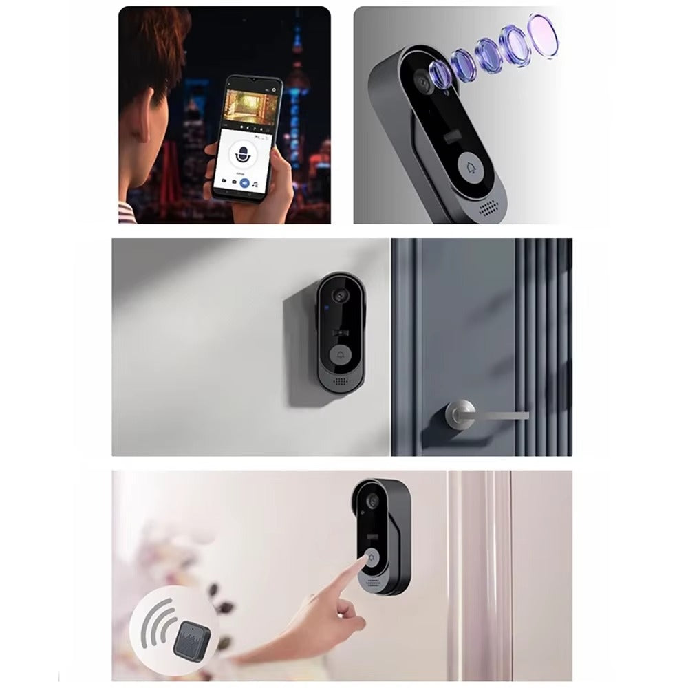 IWASHI Video Doorbell Camera Wireless 2-Way Talk Night Vision Tuya App No Monthly Fee