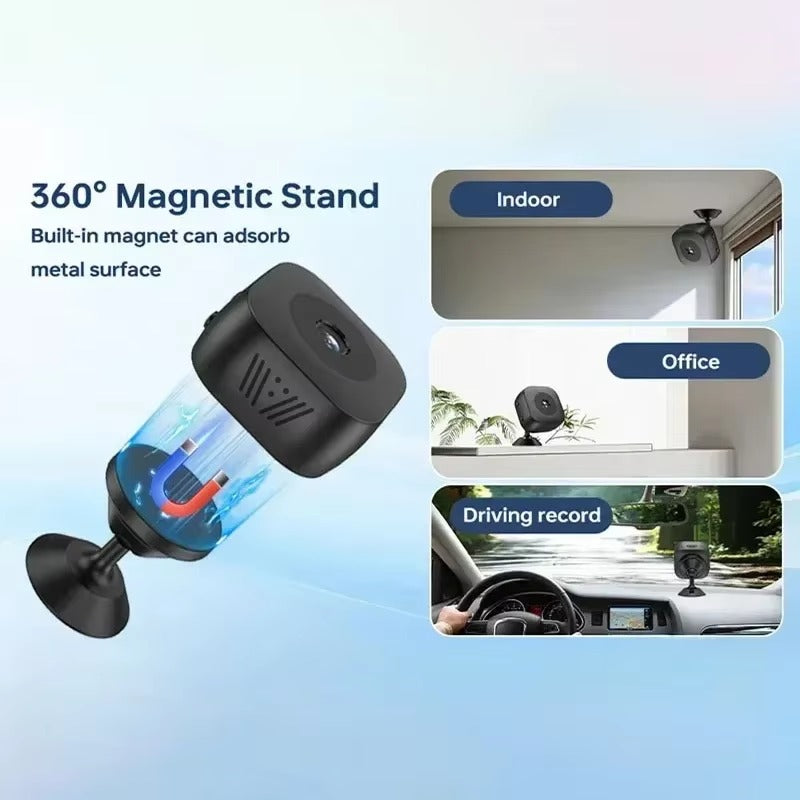 IWASHI Mini 4K WiFi Security Camera with Night Vision & Two-Way Audio