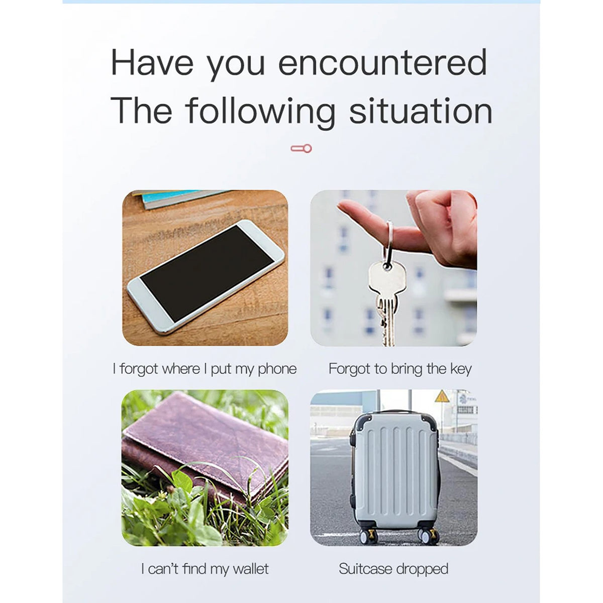 IWASHI Mini Bluetooth Tracker Anti-Lost Smart Tag for Keys, Wallets, Bags, Pets & More