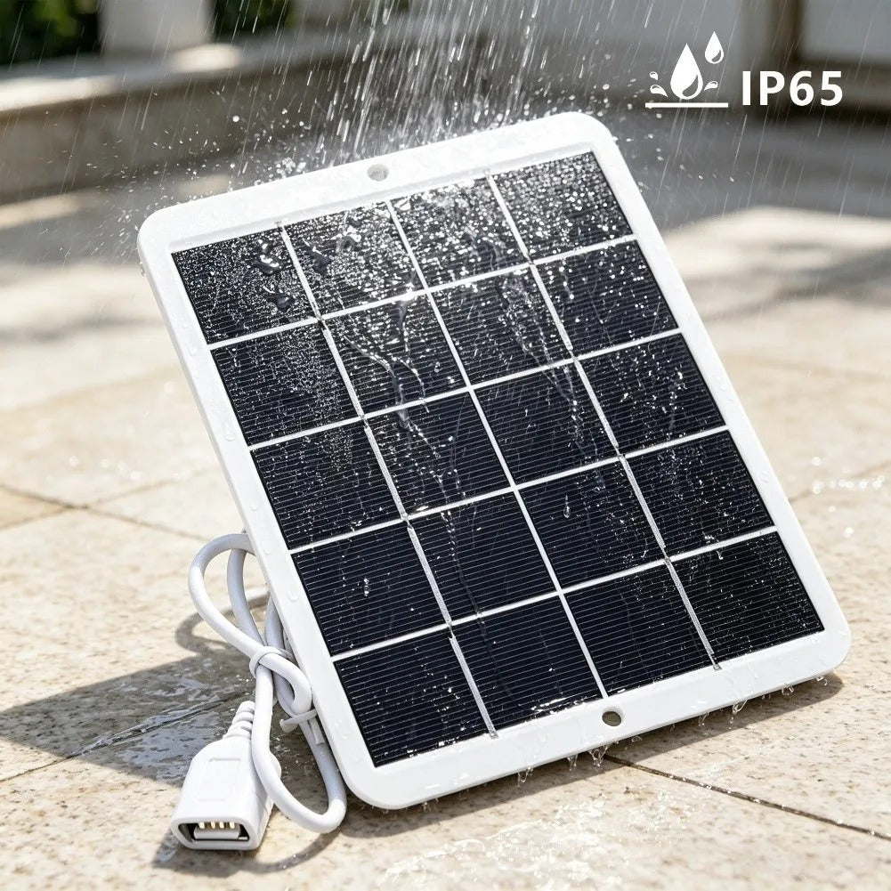 IWASHI Panel Solar USB de 3W, Cargador Portátil de 5V para Camping y Senderismo