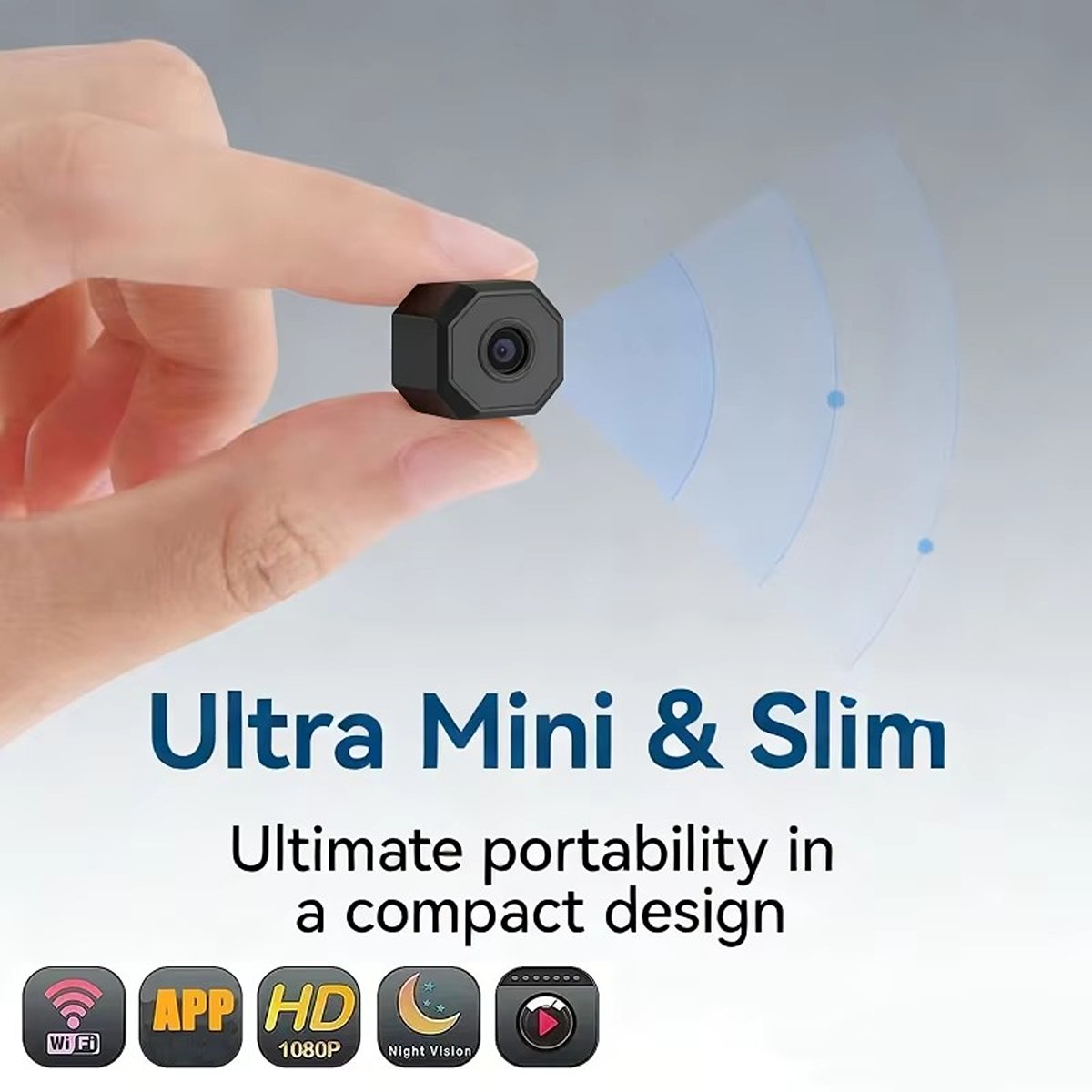 IWASHI Wireless Mini Security Camera 4K HD Night Vision Motion Detection WiFi Smart Home Surveillance Camcorder Monitor
