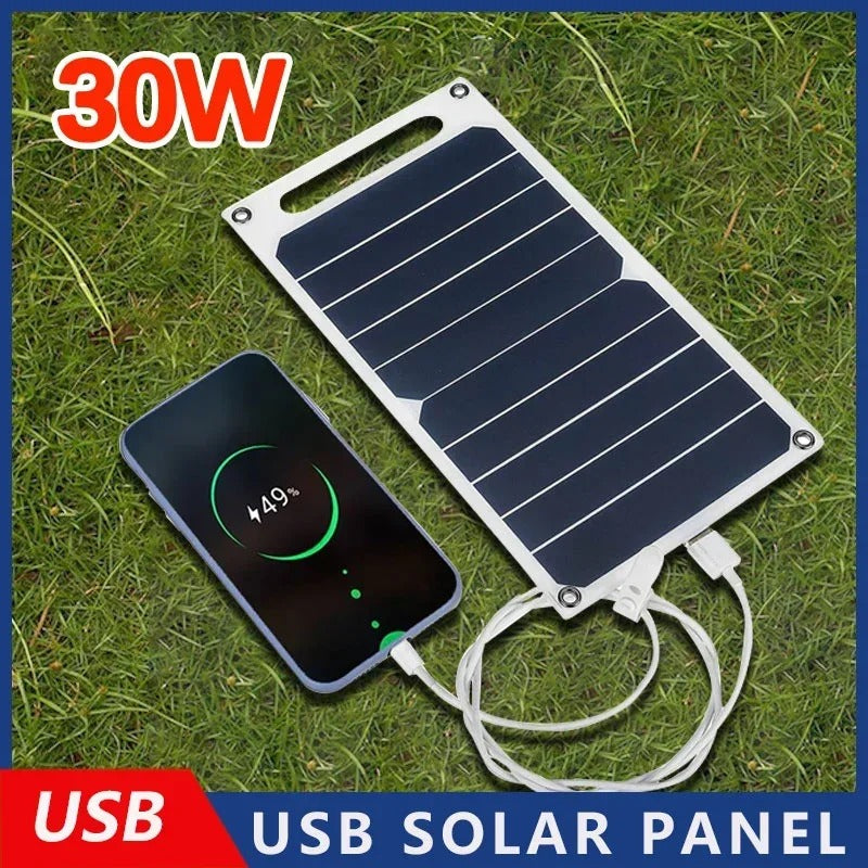 IWASHI 30W Portable Solar Panel with USB, Waterproof Charger for Camping