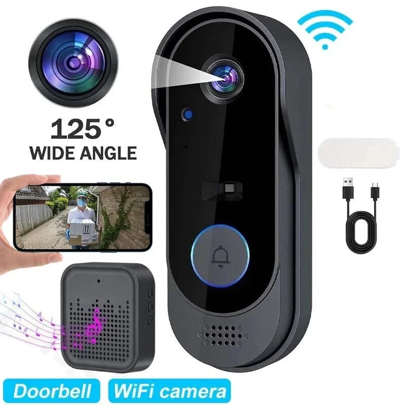 IWASHI Video Doorbell Camera Wireless 2-Way Talk Night Vision Tuya App No Monthly Fee