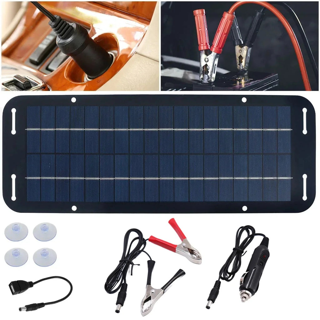 Cargador de batería con panel solar IWASHI 60W 12V, cargador lento para casas rodantes, botes, furgonetas y hogares