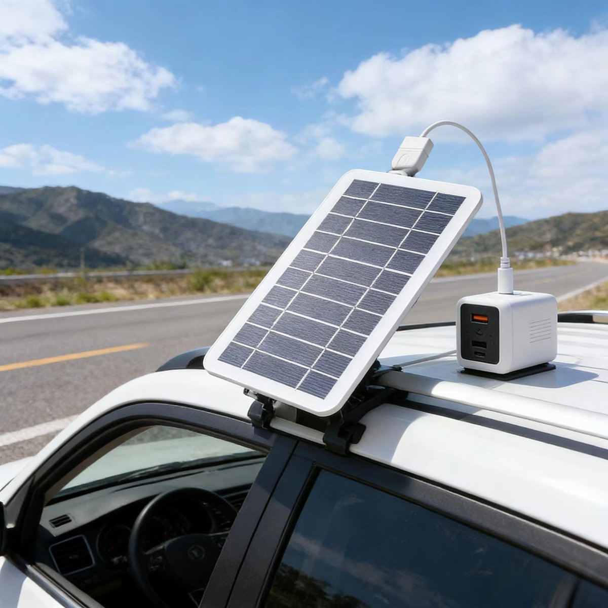 IWASHI 5W 5V USB Solar Panel Charger, Portable Waterproof Solar Charger for Camping Hiking