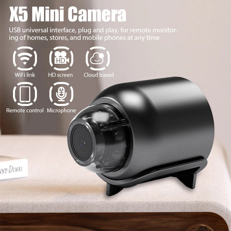 IWASHI Mini Camera 1080P HD Portable Wireless Security Camera with Night Vision & Motion Detection
