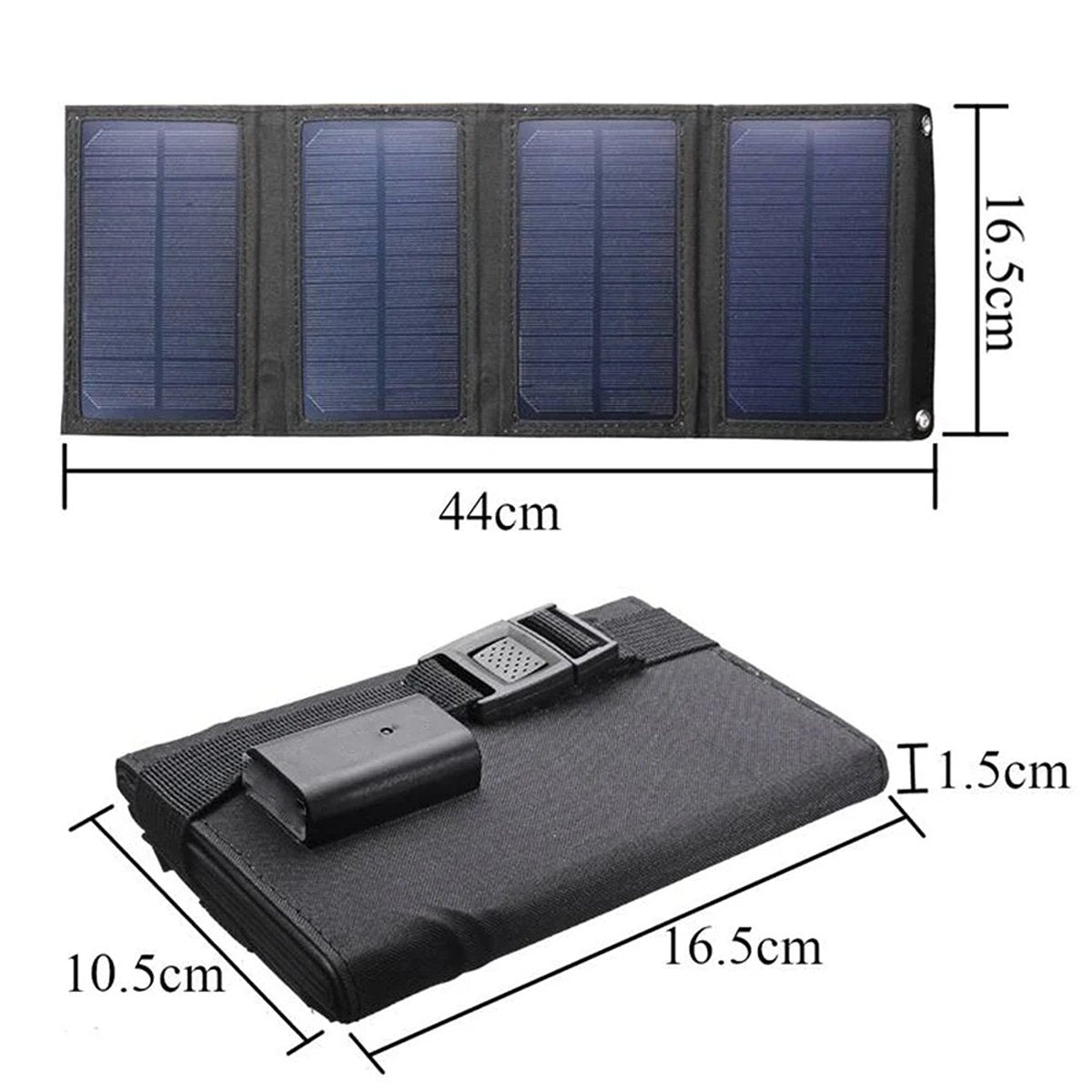 IWASHI Portable Foldable Solar Panel for Travel USB Charger for Phone Power Bank Fan Flashlight