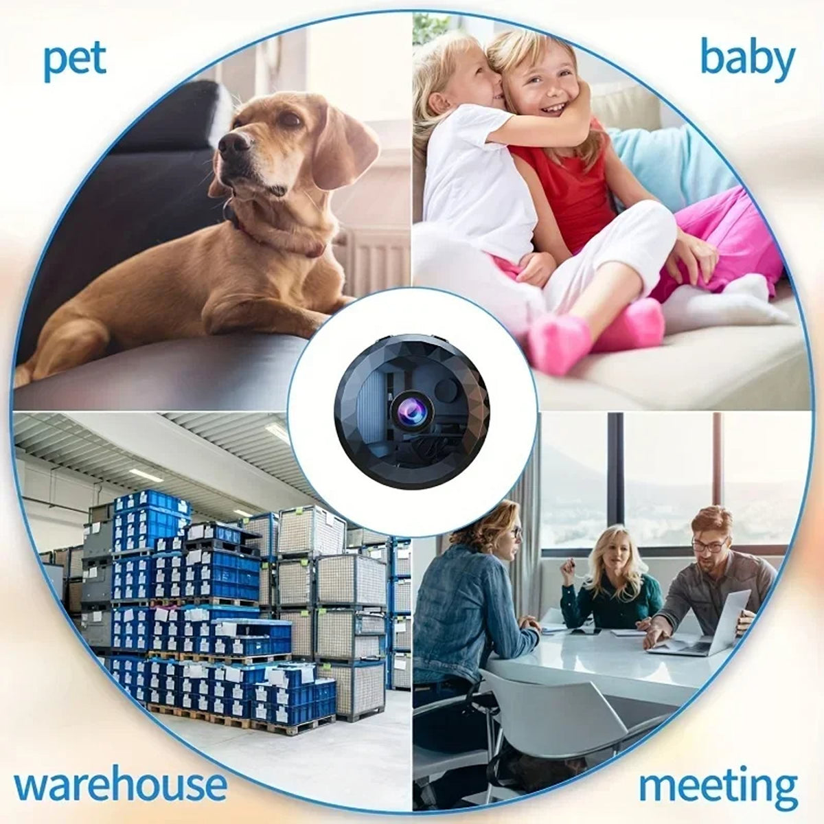 IWASHI 4K Mini WiFi Camera 1080P HD Wireless Security Camera with Night Vision, Gyro Stabilization & 8GB Memory
