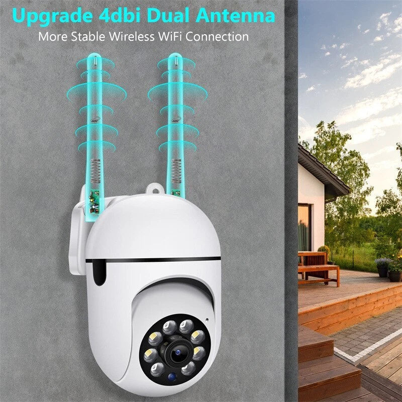 IWASHI 1080P HD 5G WiFi PTZ Camera Outdoor Wireless, Dual-Band 2.4G/5G Security Camera with Auto Human Tracking, Two-Way Audio, Night Vision, Motion Detection Alert, APP Remote Control, IP66 Weatherproof, TF Card Storage, Works with YIIOT