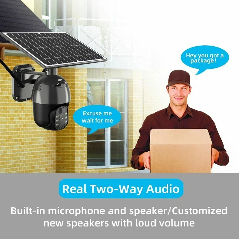 IWASHI 4G Solar Security Camera, 1080P Full HD Color Night Vision, 8W Solar Panel & 180-Day Standby, Pan-Tilt 355° & 90°, IP66 Waterproof, 2-Way Audio, PIR Motion Detection, No WiFi Needed