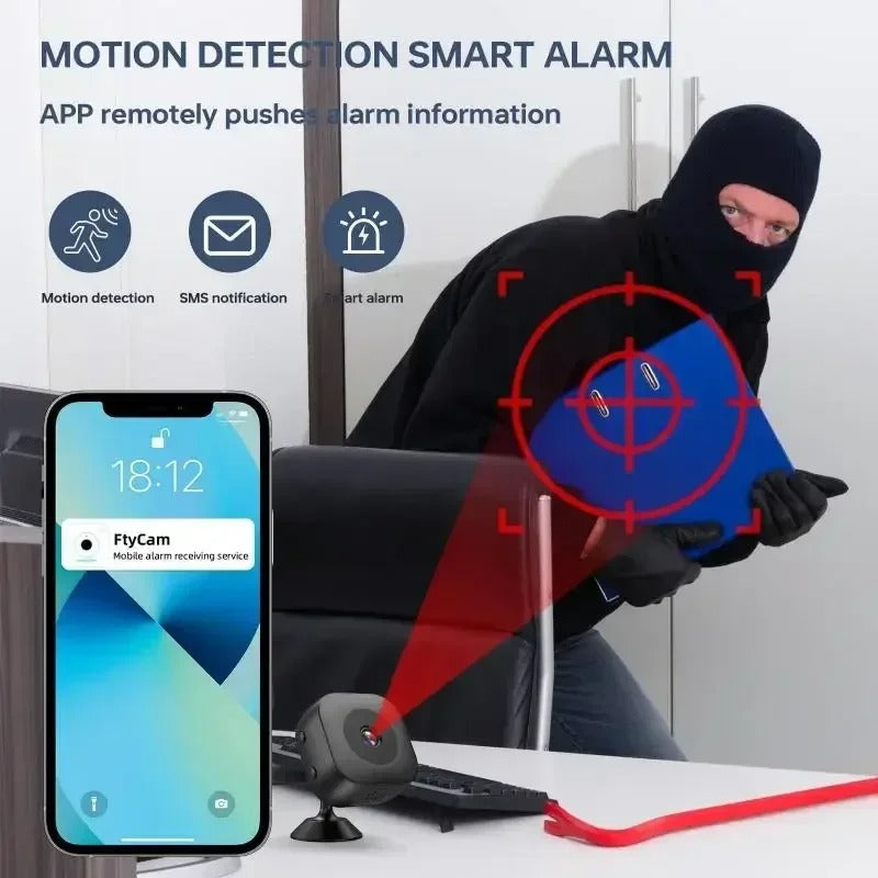 IWASHI Mini 4K WiFi Security Camera with Night Vision & Two-Way Audio