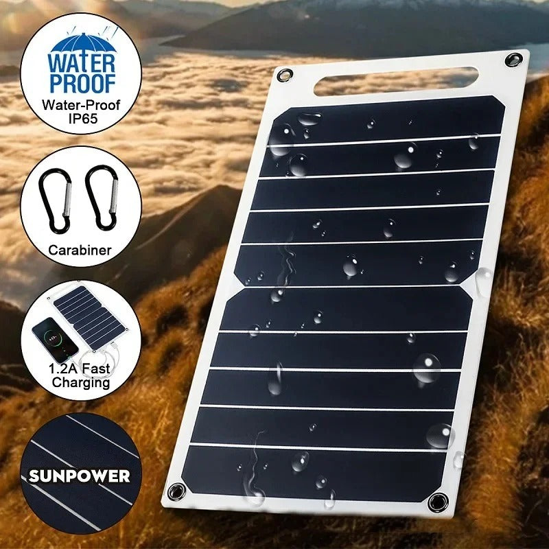 IWASHI 30W Portable Solar Panel with USB, Waterproof Charger for Camping