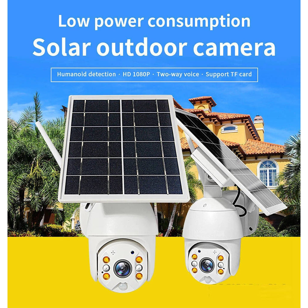 IWASHI Q3 4G Solar Security Camera Outdoor, 1080P Full HD PTZ, 355° Horizontal & 120° Vertical Rotation, PIR Motion Detection,, Two-Way Audio, IP66 Waterproof, Flood Light & Night Vision, 24/7 Solar Powered, Works with 4G/Wi-Fi