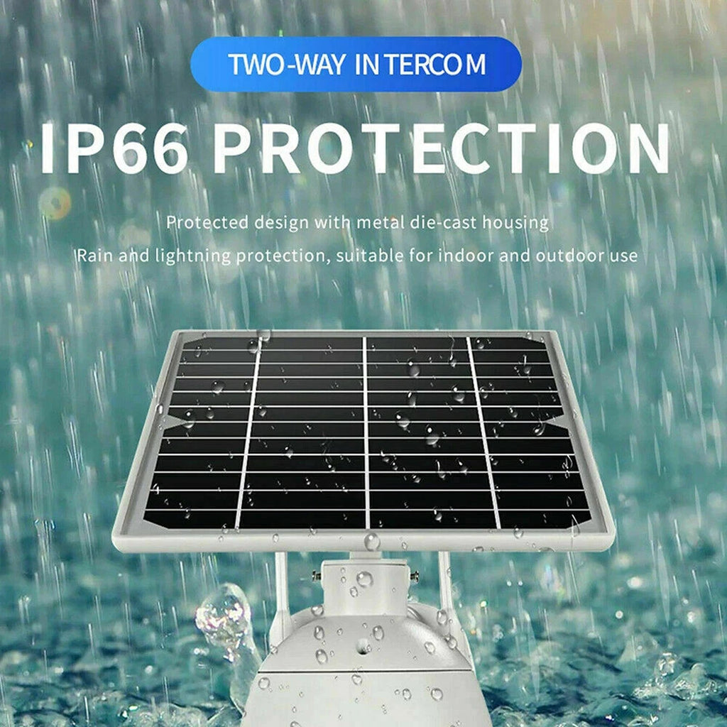IWASHI Home Security Camera Outdoor Solar Battery Powered Wireless Pan Tilt Spotlight – 1080P HD, 320° PTZ, PIR+Radar Detection, Two-Way Talk, IP66 Waterproof