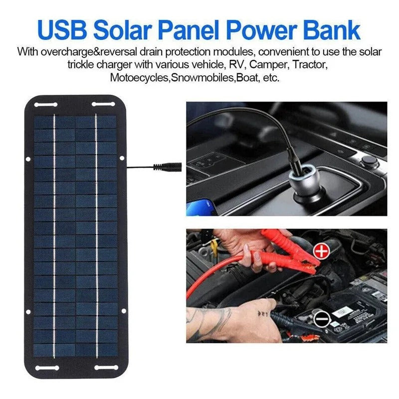 Cargador de batería con panel solar IWASHI 60W 12V, cargador lento para casas rodantes, botes, furgonetas y hogares