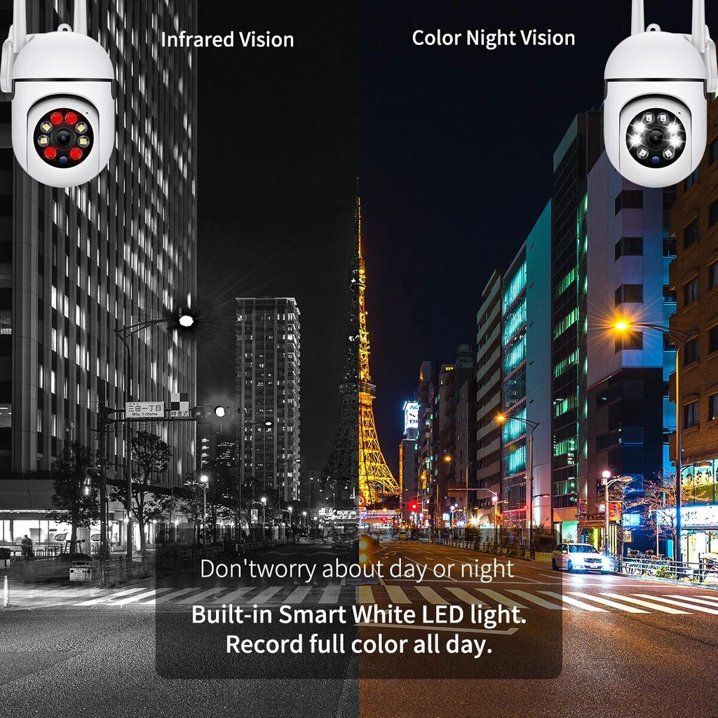 IWASHI 1080P HD 5G WiFi PTZ Camera Outdoor Wireless, Dual-Band 2.4G/5G Security Camera with Auto Human Tracking, Two-Way Audio, Night Vision, Motion Detection Alert, APP Remote Control, IP66 Weatherproof, TF Card Storage, Works with YIIOT