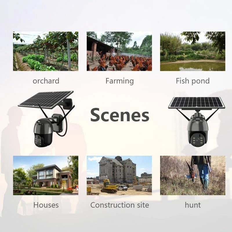 IWASHI 4G Solar Security Camera, 1080P Full HD Color Night Vision, 8W Solar Panel & 180-Day Standby, Pan-Tilt 355° & 90°, IP66 Waterproof, 2-Way Audio, PIR Motion Detection, No WiFi Needed