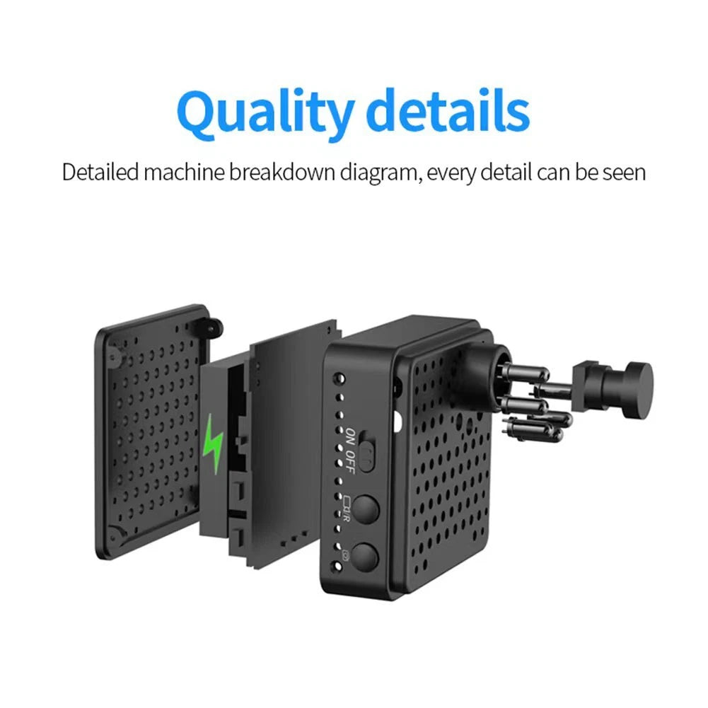 IWASHI Mini 1080P WiFi Security Camera, Smart Portable Indoor Cam with Night Vision, Motion Detection, 1100mAh Battery, TF Card Recording, Multi-User Live View, Compatible with Android & iOS