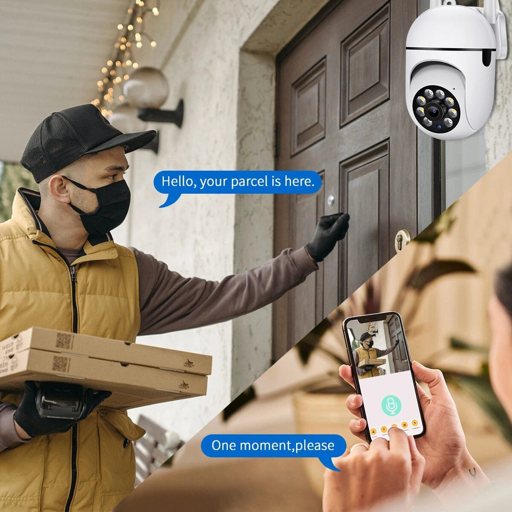 IWASHI 1080P HD 5G WiFi PTZ Camera Outdoor Wireless, Dual-Band 2.4G/5G Security Camera with Auto Human Tracking, Two-Way Audio, Night Vision, Motion Detection Alert, APP Remote Control, IP66 Weatherproof, TF Card Storage, Works with YIIOT