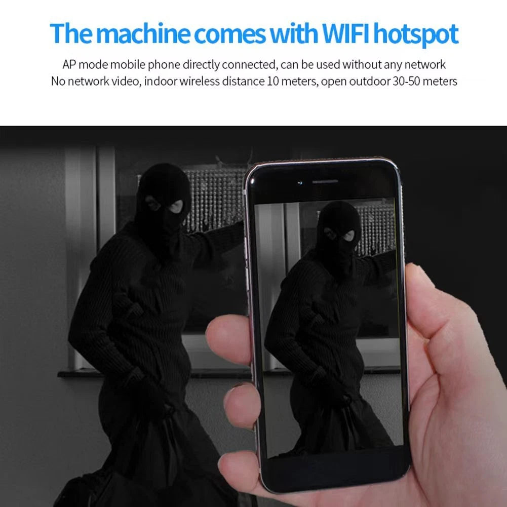 IWASHI Mini 1080P WiFi Security Camera, Smart Portable Indoor Cam with Night Vision, Motion Detection, 1100mAh Battery, TF Card Recording, Multi-User Live View, Compatible with Android & iOS