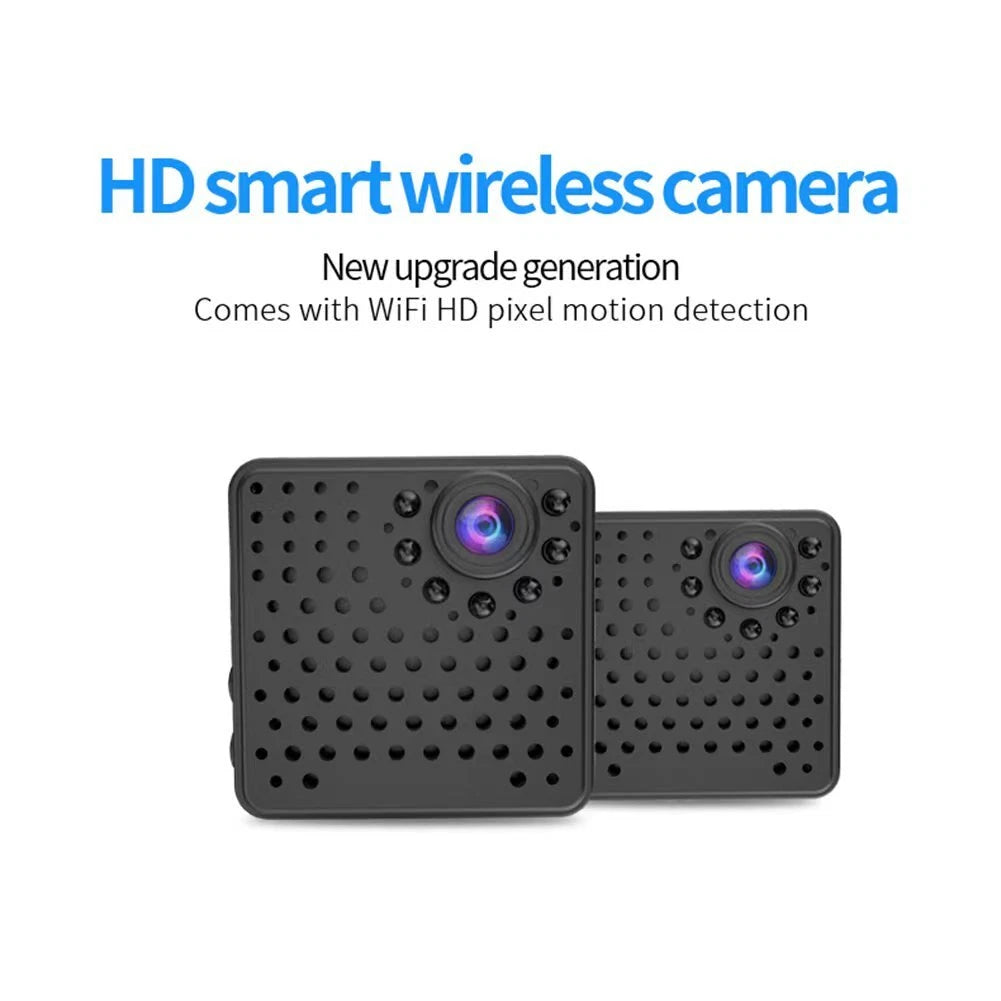 IWASHI Mini 1080P WiFi Security Camera, Smart Portable Indoor Cam with Night Vision, Motion Detection, 1100mAh Battery, TF Card Recording, Multi-User Live View, Compatible with Android & iOS