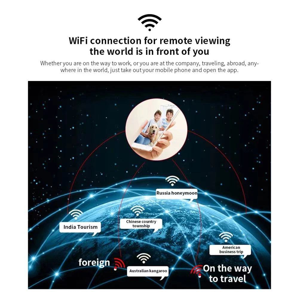 IWASHI Mini 1080P WiFi Security Camera, Smart Portable Indoor Cam with Night Vision, Motion Detection, 1100mAh Battery, TF Card Recording, Multi-User Live View, Compatible with Android & iOS