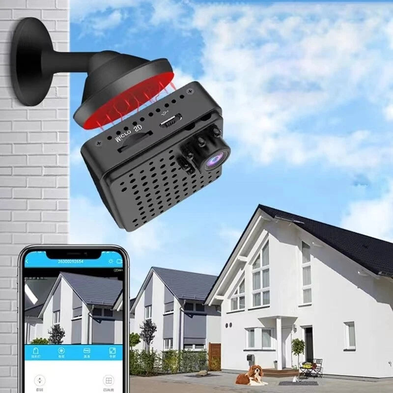 IWASHI Mini 1080P WiFi Security Camera, Smart Portable Indoor Cam with Night Vision, Motion Detection, 1100mAh Battery, TF Card Recording, Multi-User Live View, Compatible with Android & iOS