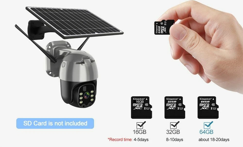 IWASHI 4G Solar Security Camera, 1080P Full HD Color Night Vision, 8W Solar Panel & 180-Day Standby, Pan-Tilt 355° & 90°, IP66 Waterproof, 2-Way Audio, PIR Motion Detection, No WiFi Needed