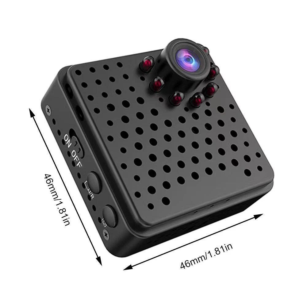 IWASHI Mini 1080P WiFi Security Camera, Smart Portable Indoor Cam with Night Vision, Motion Detection, 1100mAh Battery, TF Card Recording, Multi-User Live View, Compatible with Android & iOS