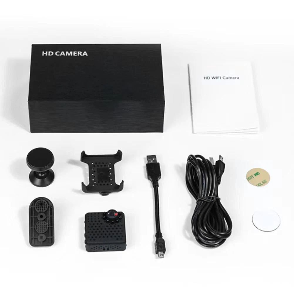 IWASHI Mini 1080P WiFi Security Camera, Smart Portable Indoor Cam with Night Vision, Motion Detection, 1100mAh Battery, TF Card Recording, Multi-User Live View, Compatible with Android & iOS