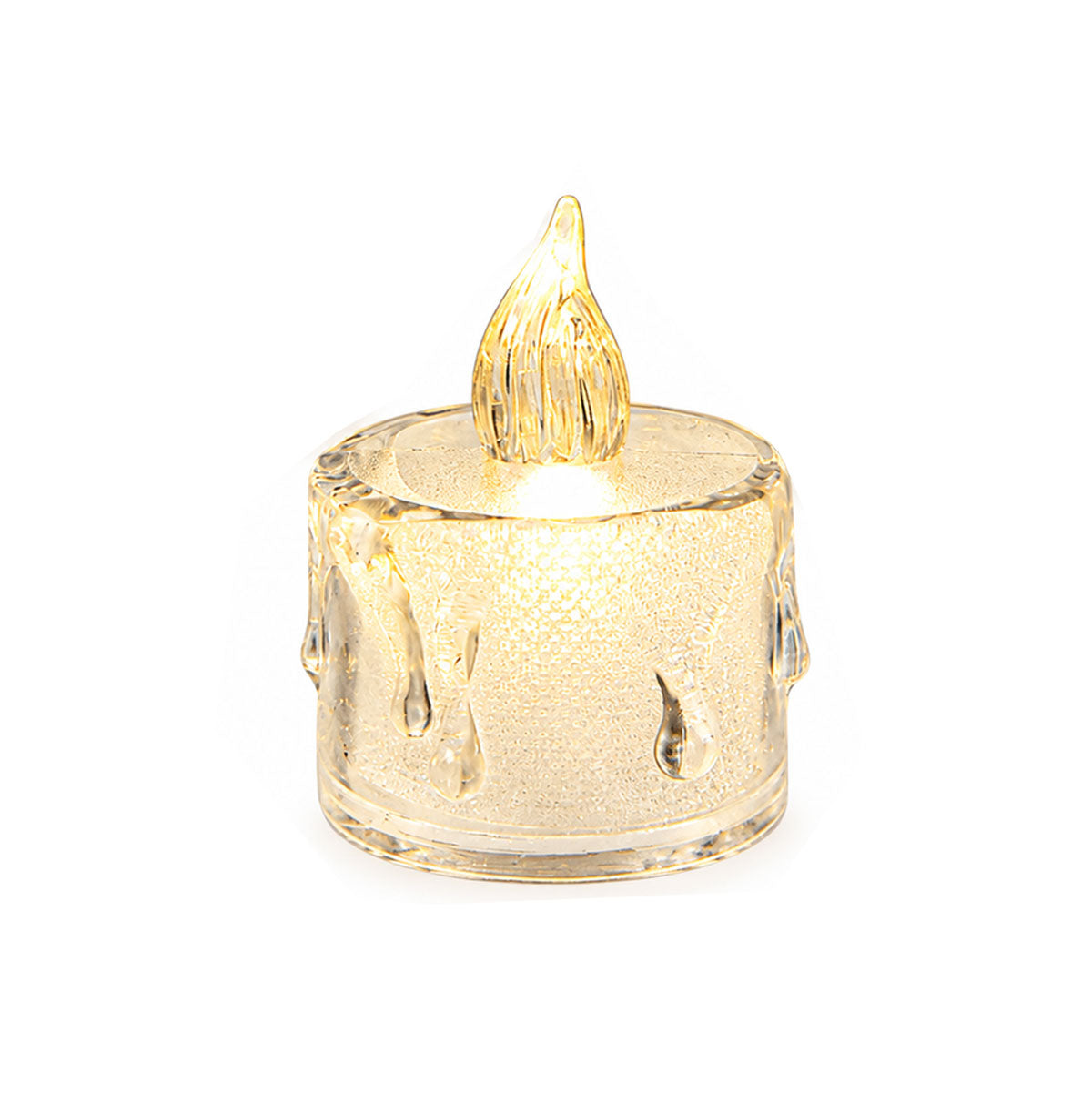 IWASHI 12 Pack Crystal Flameless Tea Lights, LED Lighting Candles for Decor