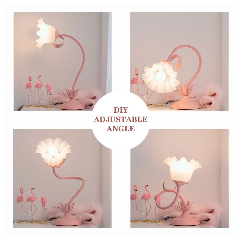 IWASHI Flower Table Lamp, LED Bedside Reading Light for Bedroom & Home Decor